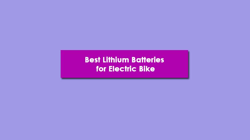 Top 5 Best Lithium Batteries for Electric Bike